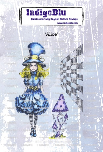 Alice A6 Red Rubber Stamp